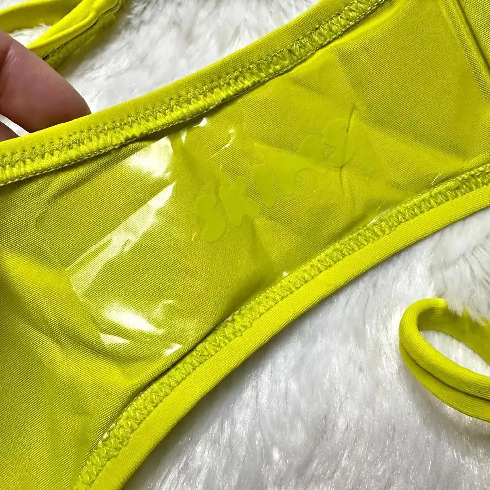 NWT Skims Signature Swim Dipped Tie Bikini Bottoms Citrus Women's 4X